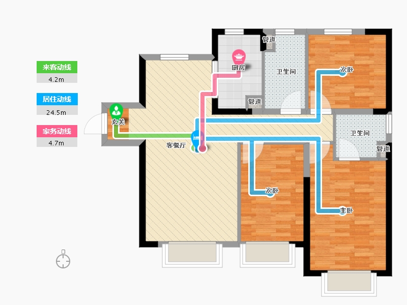 黑龙江省-哈尔滨市-哈尔滨万达城-82.15-户型库-动静线