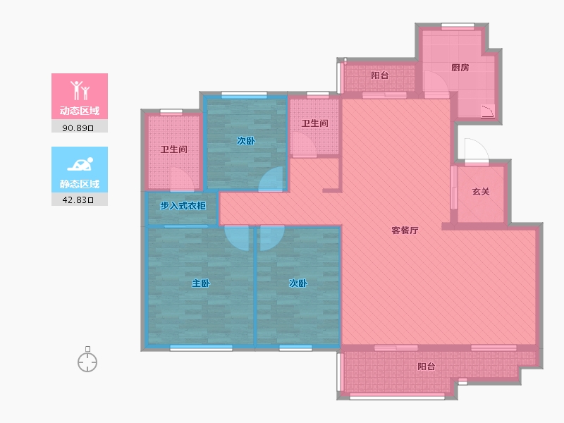 浙江省-绍兴市-祥生府-118.84-户型库-动静分区