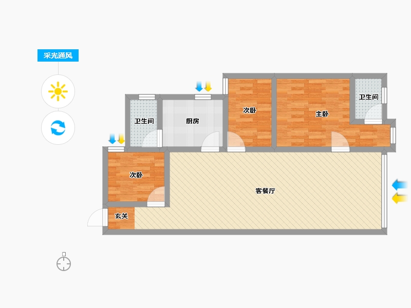 广东省-江门市-南园花园-79.28-户型库-采光通风