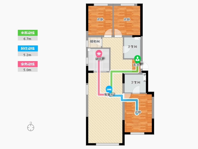 辽宁省-沈阳市-保利香槟国际-95.35-户型库-动静线