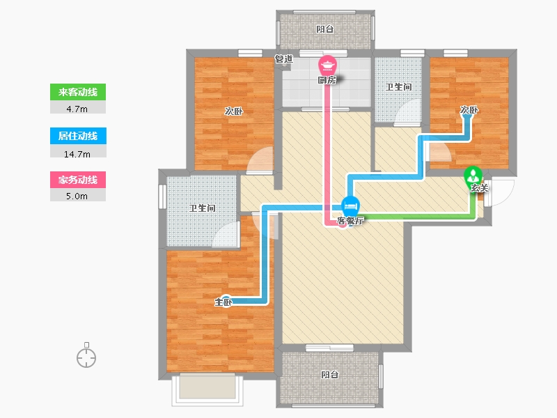 河南省-郑州市-华南城中园-89.60-户型库-动静线