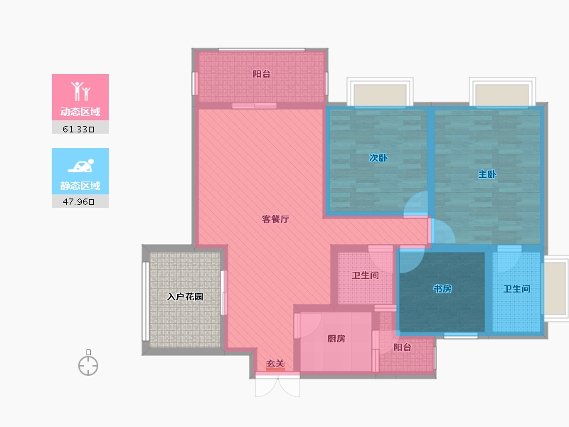 贵州省-毕节市-恒达小区-102.90-户型库-动静分区