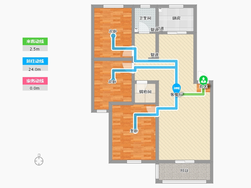 河南省-焦作市-相如小区8号楼-95.22-户型库-动静线