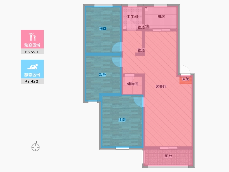 河南省-焦作市-相如小区8号楼-95.22-户型库-动静分区