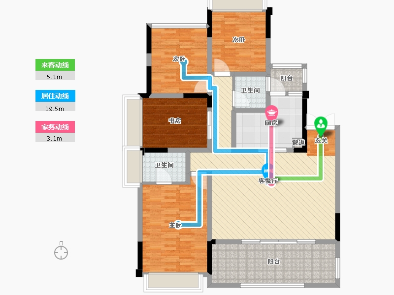 四川省-成都市-蓝光公园华府-120.23-户型库-动静线