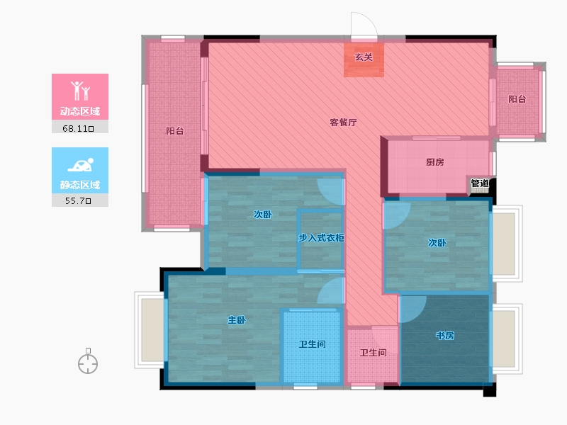 广西壮族自治区-南宁市-南宁绿地中央广场-109.37-户型库-动静分区