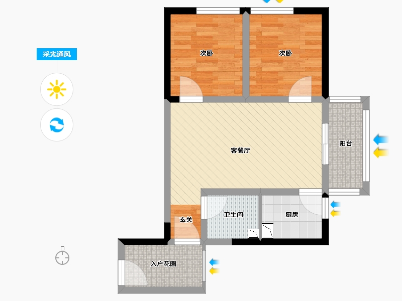 河南省-郑州市-万创学区一号-53.16-户型库-采光通风