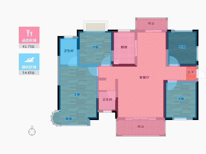 广东省-深圳市-润和山水郡-101.45-户型库-动静分区