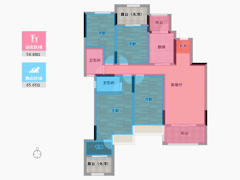 河南省-开封市-通许。翡翠豪庭-114.94-户型库-动静分区