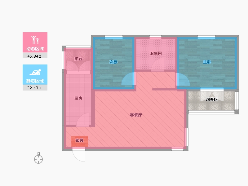 天津-天津市-新馨家园-63.15-户型库-动静分区