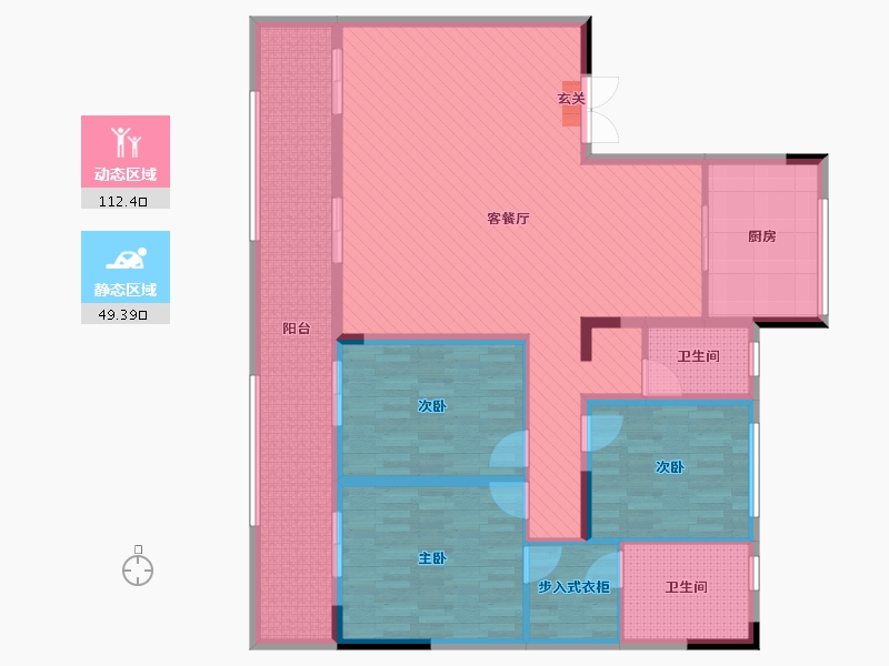 安徽省-芜湖市-伟星玖樟台-144.61-户型库-动静分区