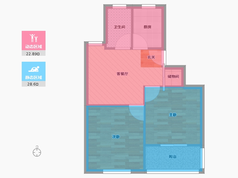 上海-上海市-丽景新苑-45.35-户型库-动静分区