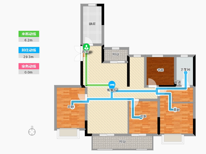 浙江省-宁波市-慈溪保集府-113.05-户型库-动静线