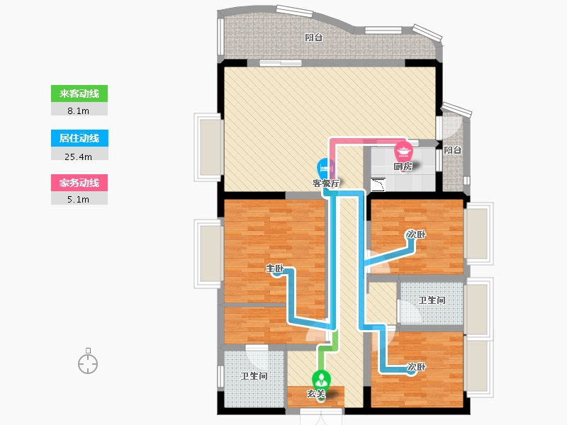 四川省-成都市-鹭湖宫15区-105.67-户型库-动静线