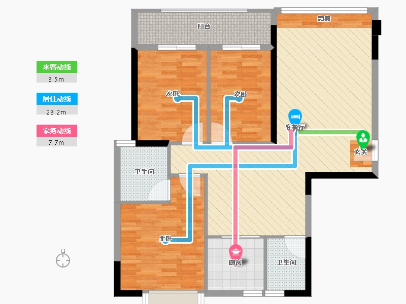 广东省-汕头市-诚品嘉园-92.74-户型库-动静线