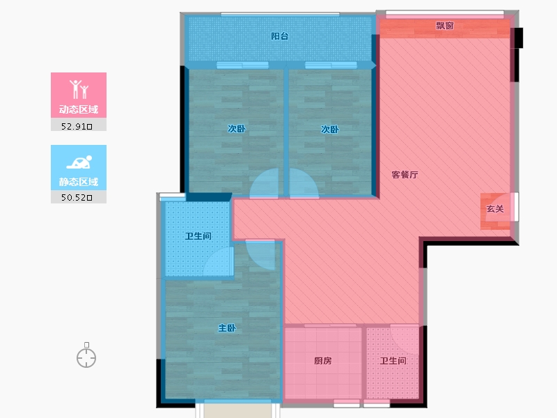 广东省-汕头市-诚品嘉园-92.74-户型库-动静分区