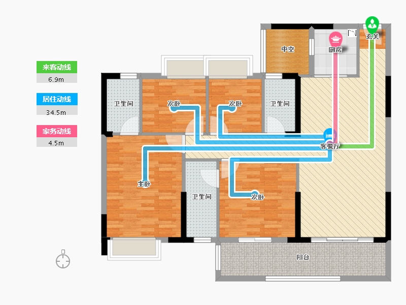 广东省-江门市-御锦珑湾-113.41-户型库-动静线