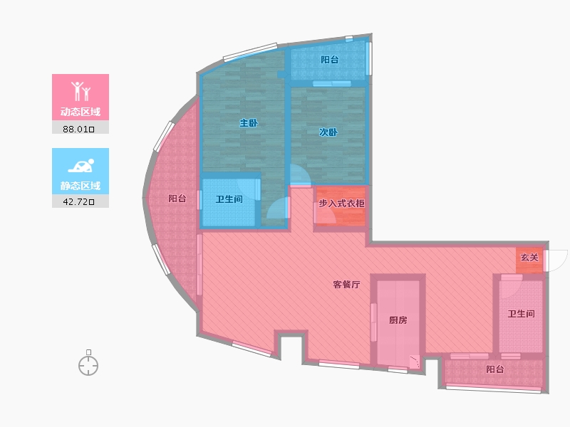 江苏省-南通市-七星花园-113.16-户型库-动静分区