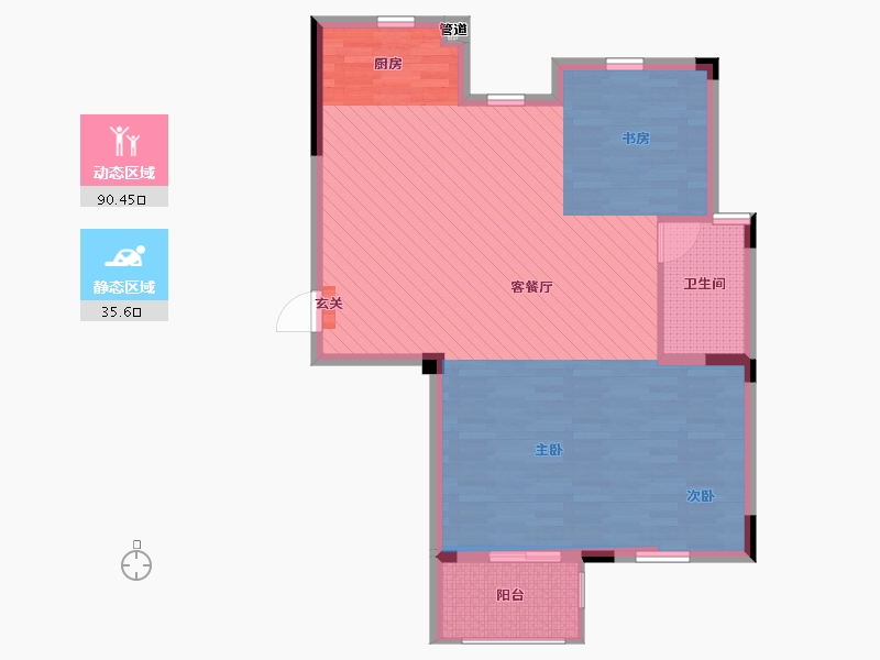 浙江省-嘉兴市-亚福江南春晓-83.17-户型库-动静分区