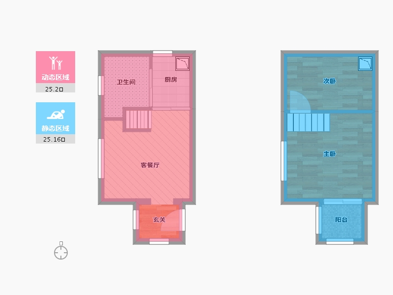 河北省-廊坊市-三九街区loft-43.20-户型库-动静分区