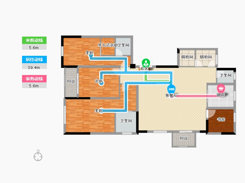 浙江省-金华市-浦阳一号-176.00-户型库-动静线