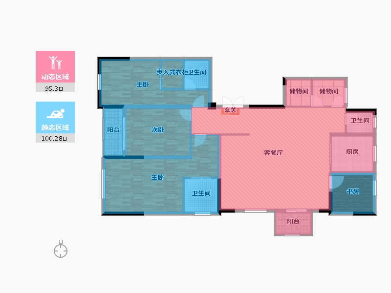 浙江省-金华市-浦阳一号-176.00-户型库-动静分区