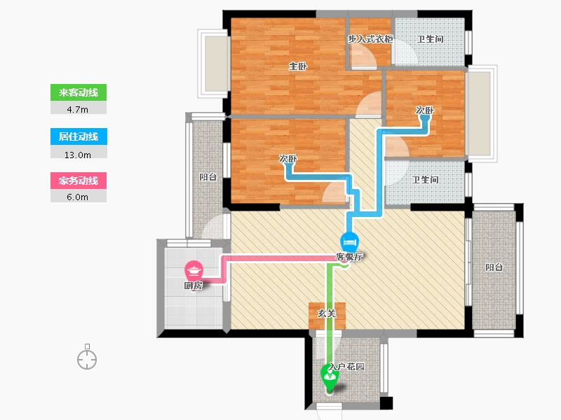 广西壮族自治区-南宁市-宏建庄园中路东三里53号楼-96.54-户型库-动静线