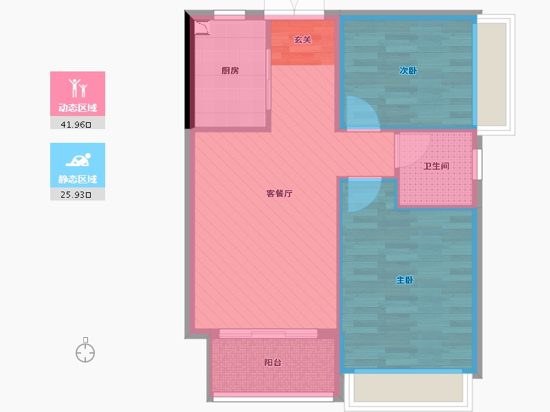 广东省-深圳市-龙富花园-60.27-户型库-动静分区