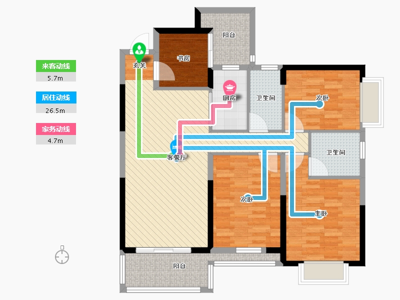 广西壮族自治区-钦州市-阳光之春-98.37-户型库-动静线