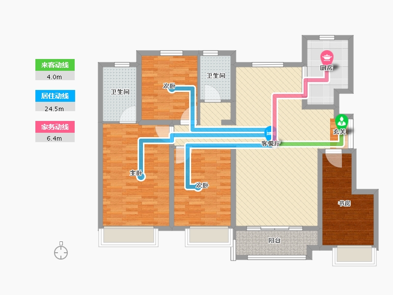 河北省-唐山市-恒泰悦璟府-112.54-户型库-动静线