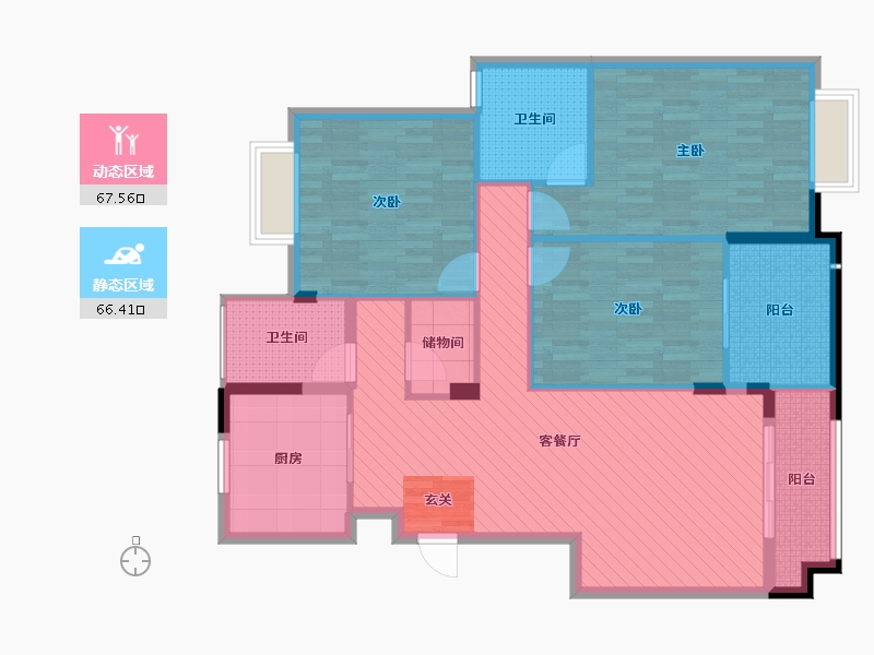 江西省-景德镇市-龙景苑-120.46-户型库-动静分区