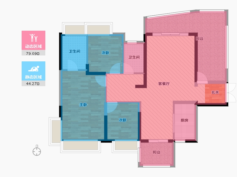 广东省-惠州市-天安珑城-108.50-户型库-动静分区