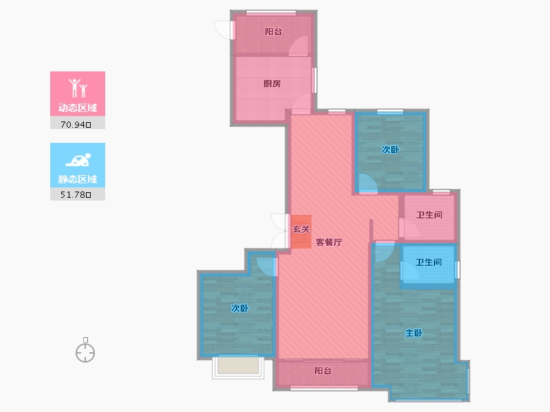 山东省-潍坊市-群邦新天地-108.00-户型库-动静分区