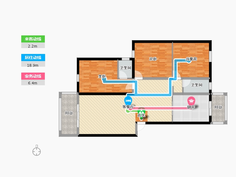 湖北省-黄冈市-精华桥苑-119.49-户型库-动静线