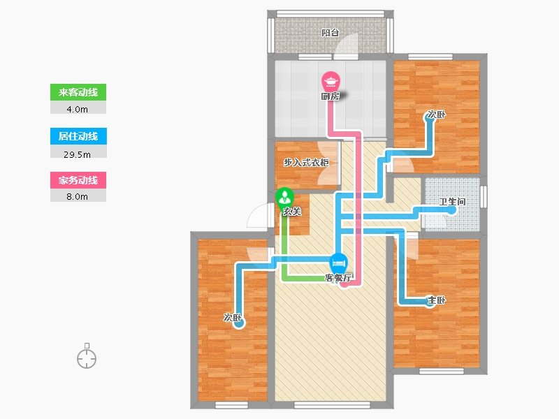 内蒙古自治区-呼伦贝尔市-通福家园-98.19-户型库-动静线