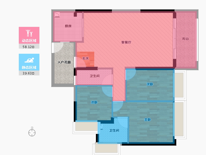 广东省-清远市-朝南凯旋汇-92.39-户型库-动静分区