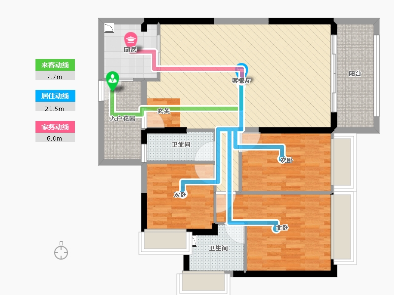 广东省-清远市-朝南凯旋汇-92.39-户型库-动静线