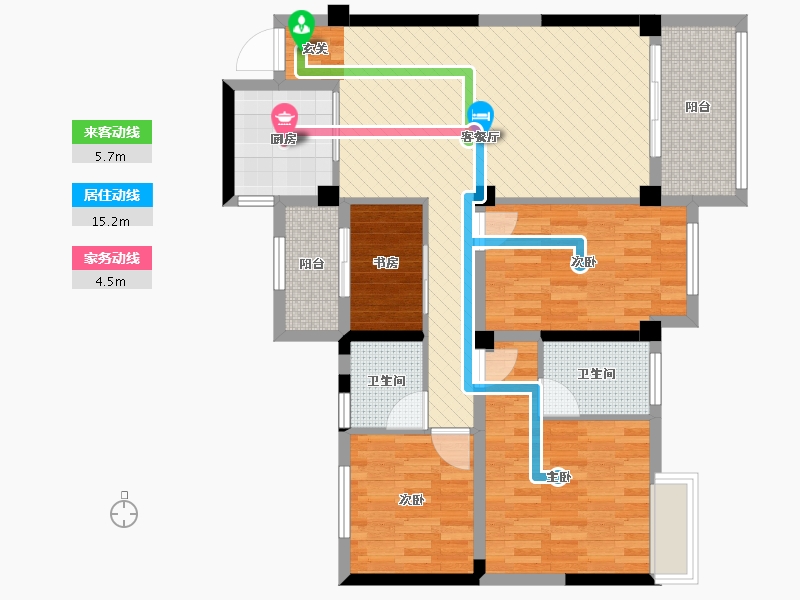 浙江省-衢州市-华达-95.83-户型库-动静线