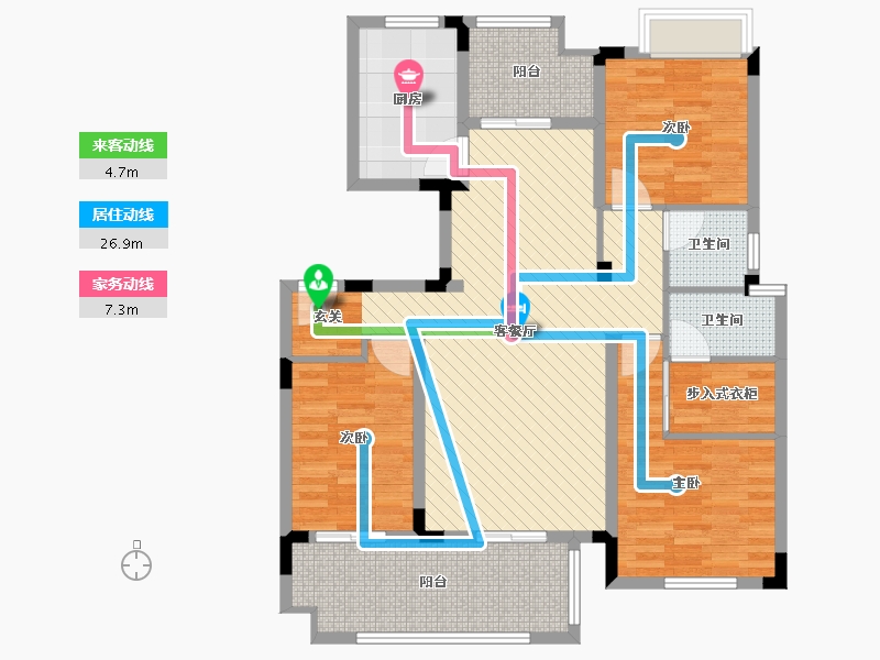 湖北省-恩施土家族苗族自治州-龙凤生态城-105.02-户型库-动静线