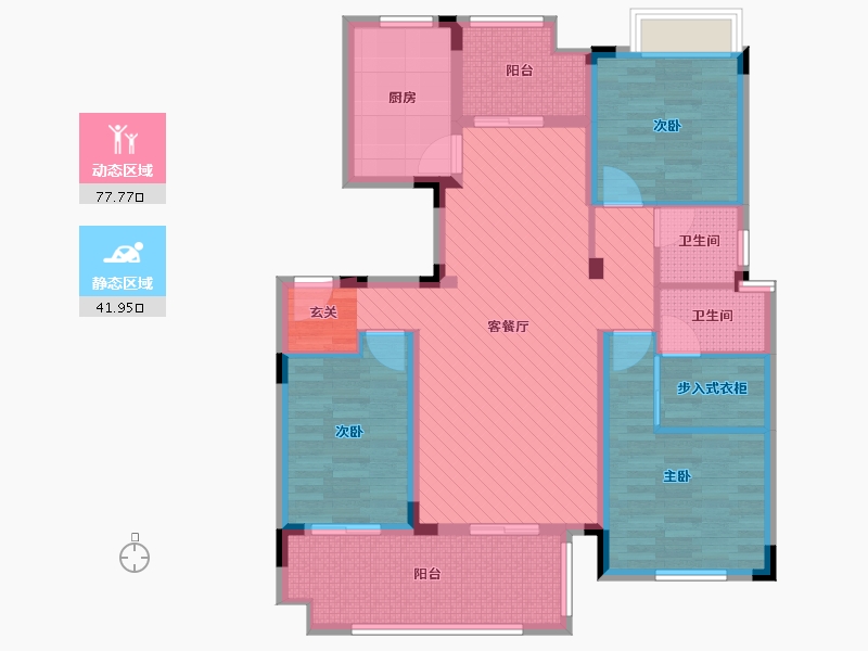 湖北省-恩施土家族苗族自治州-龙凤生态城-105.02-户型库-动静分区