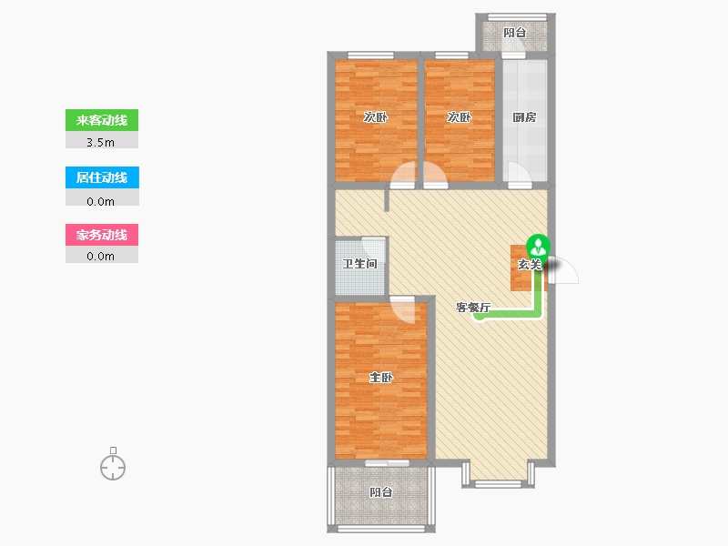 河北省-石家庄市-彩虹源-105.90-户型库-动静线