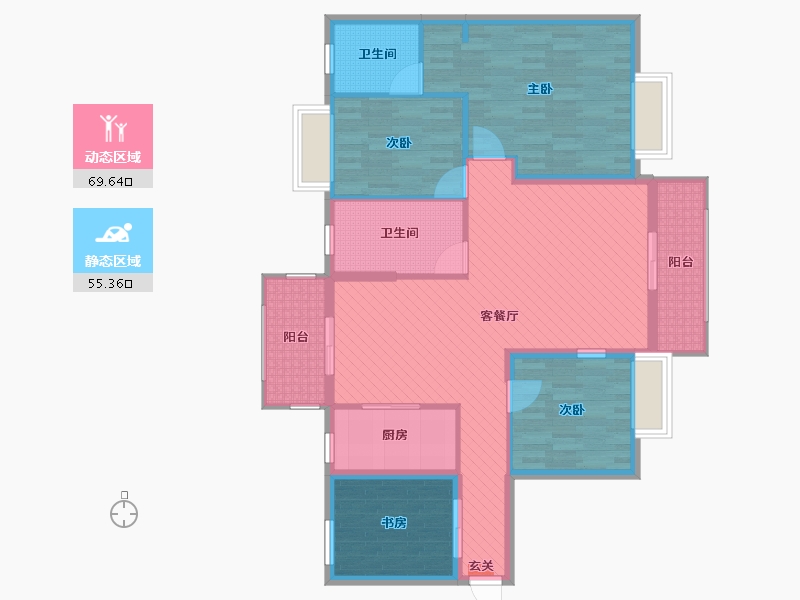 湖南省-衡阳市-悦城绿洲-111.20-户型库-动静分区