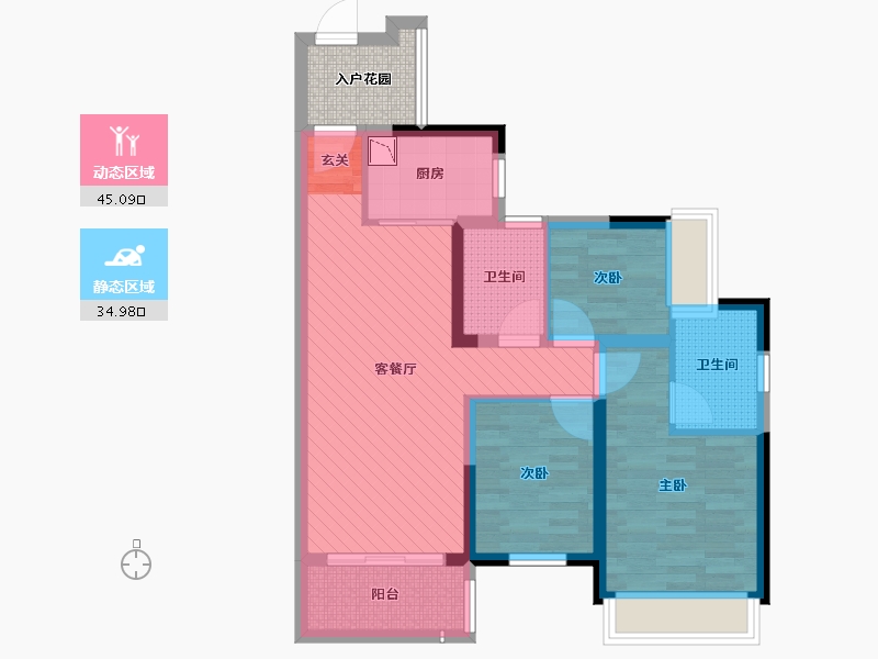 广东省-广州市-华发中央公园-73.09-户型库-动静分区