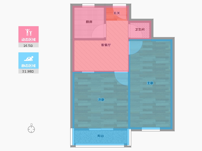 山东省-青岛市-龙潭路-42.73-户型库-动静分区