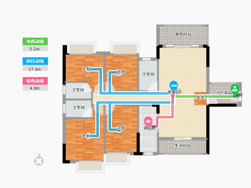 广东省-河源市-泰华城-111.69-户型库-动静线