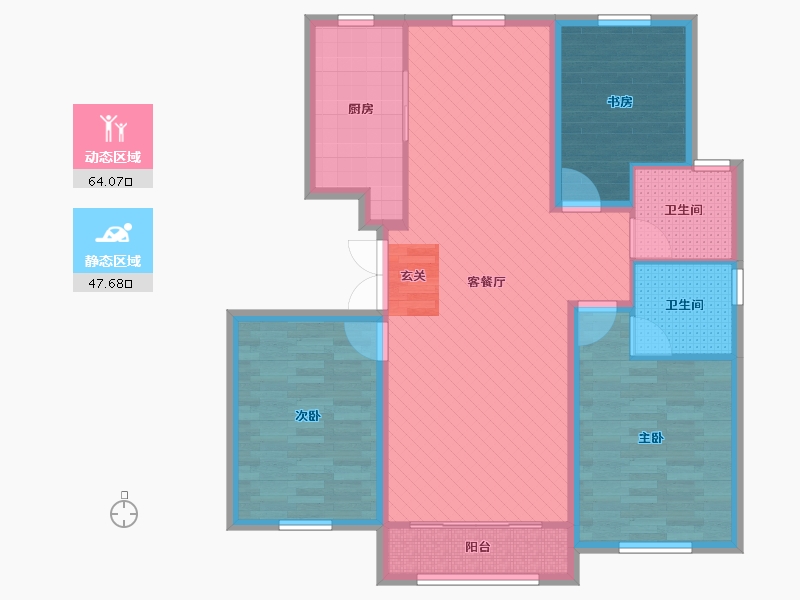 宁夏回族自治区-银川市-共享花园-99.64-户型库-动静分区