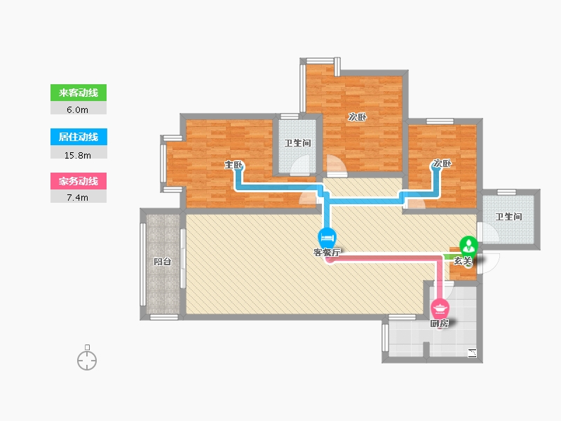 陕西省-西安市-天和新府社区-120.91-户型库-动静线