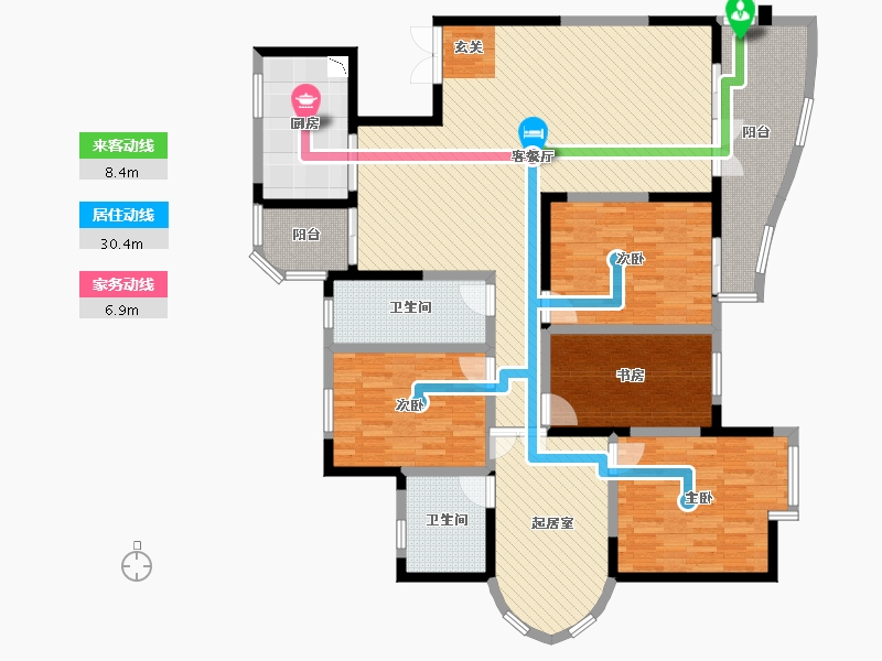 浙江省-杭州市-丰润家园-162.39-户型库-动静线