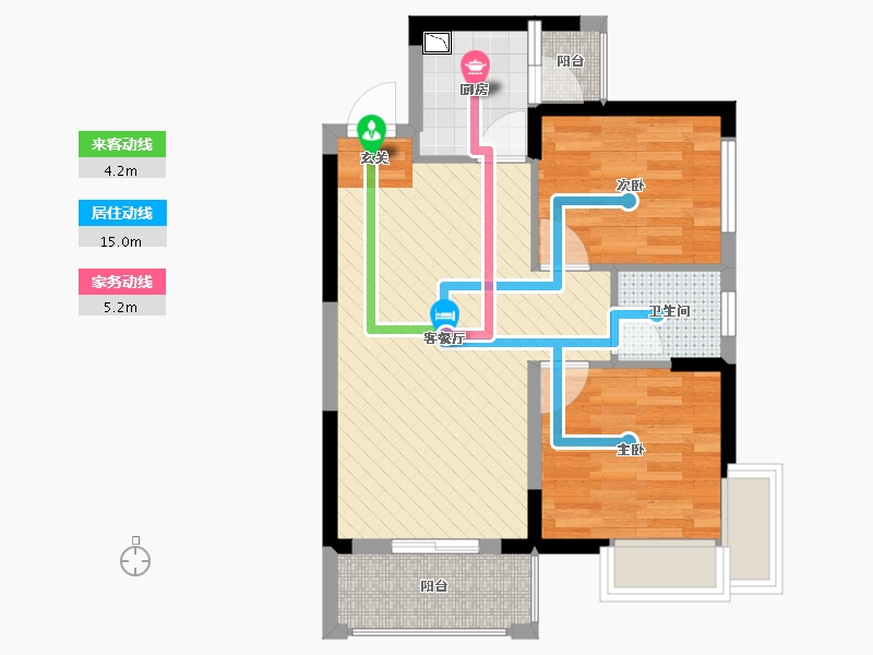 湖南省-长沙市-振业城二期-55.87-户型库-动静线