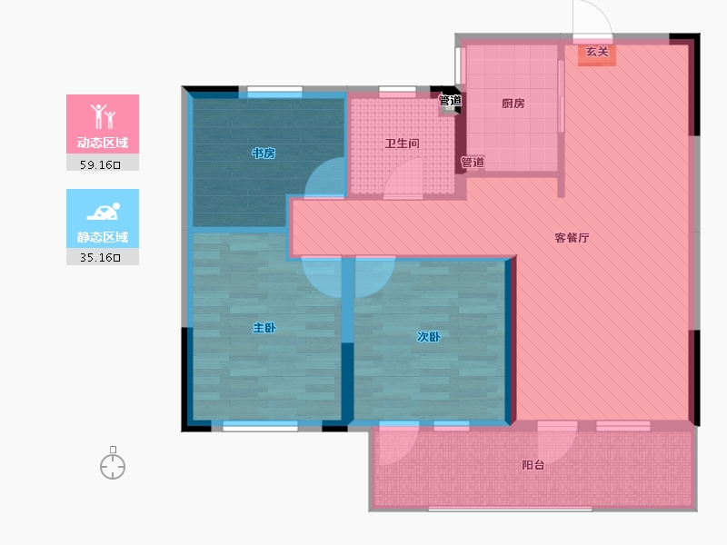 山东省-烟台市-香橙小区-84.00-户型库-动静分区